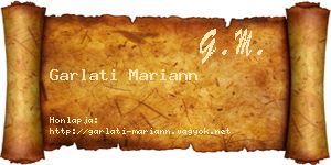 Garlati Mariann névjegykártya