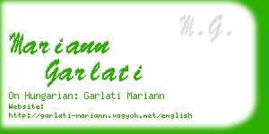 mariann garlati business card
